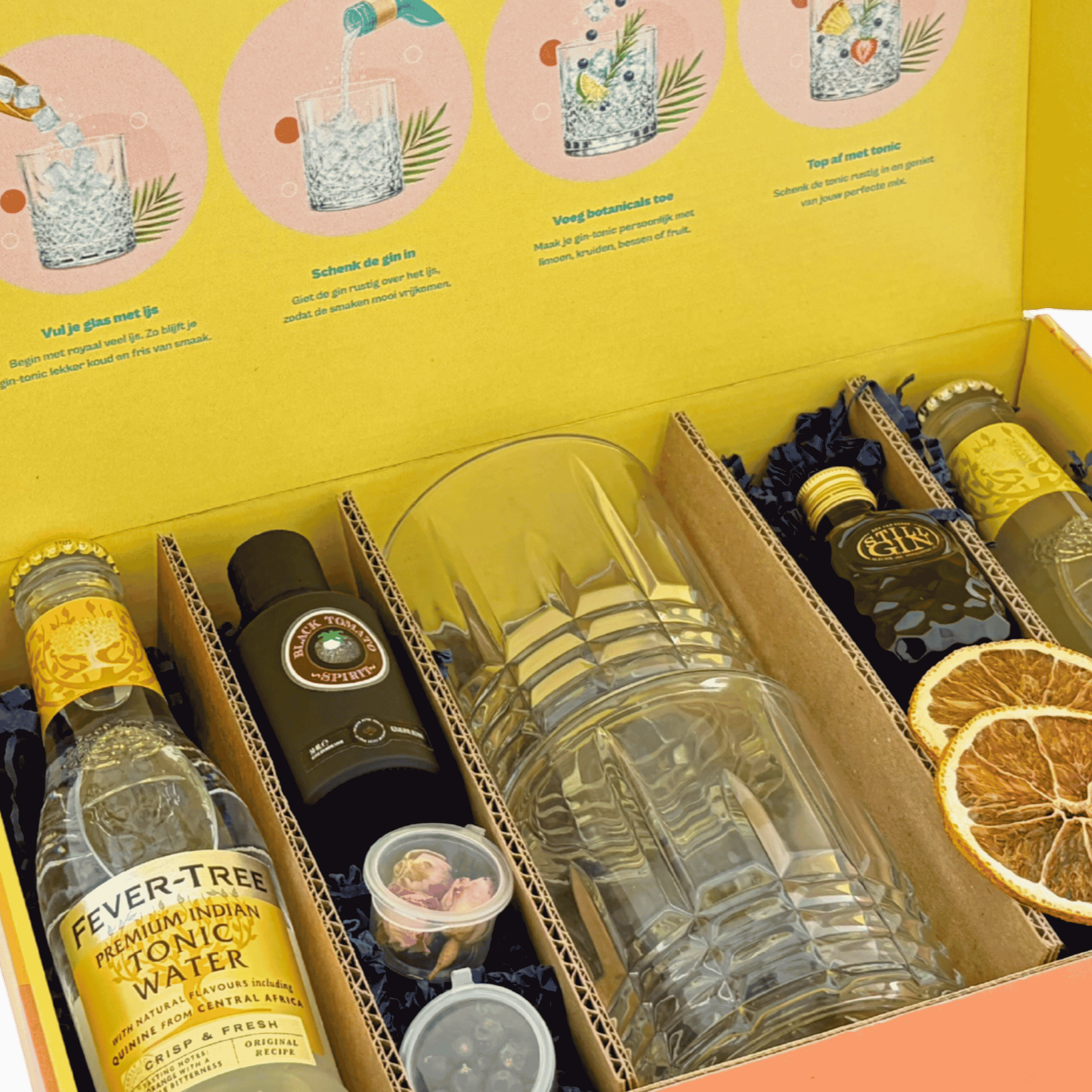 Black Tomato Spirit Still Gin Minis Gin-Tonic Giftbox open