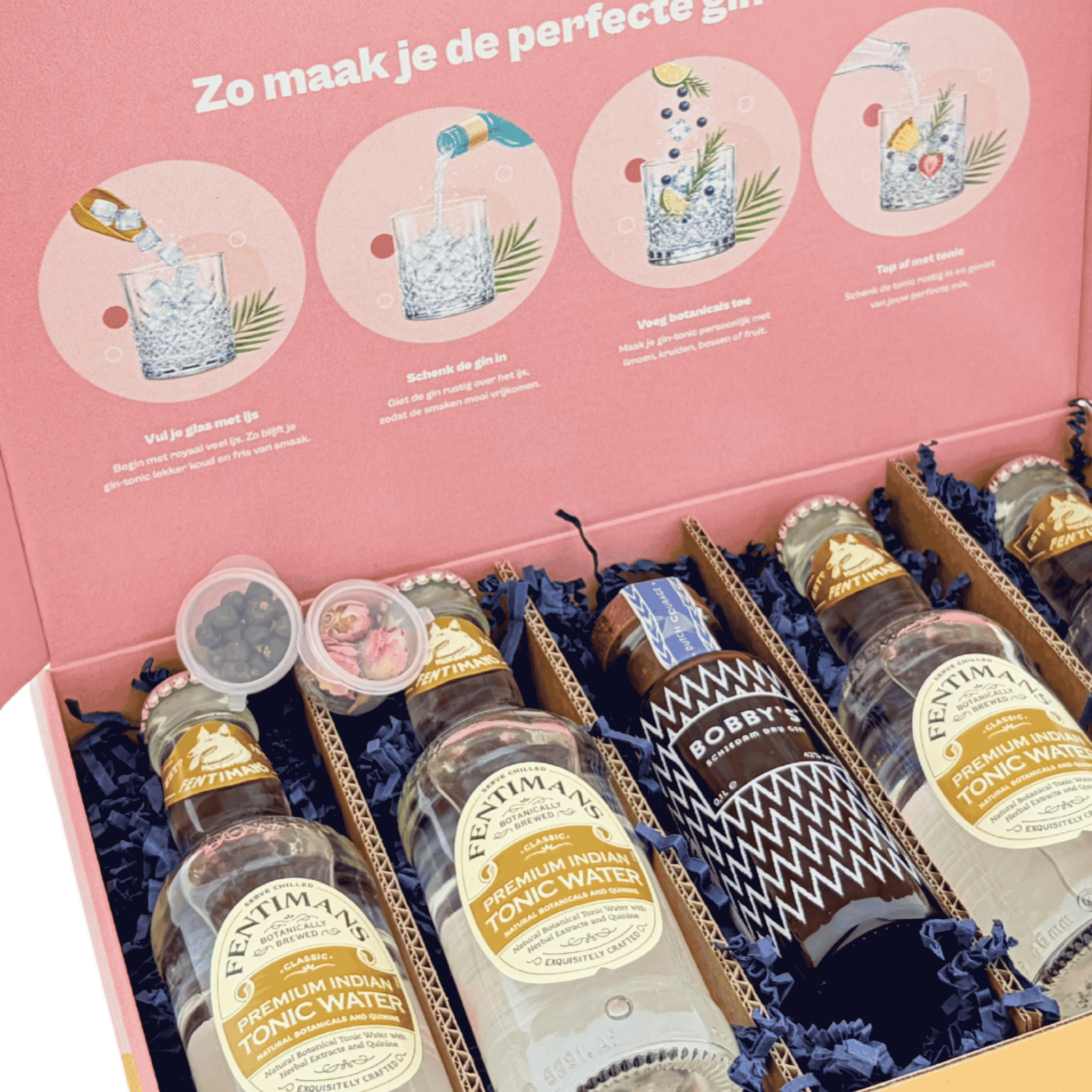 Bobbys Gin Premium Indian Tonic Giftbox open