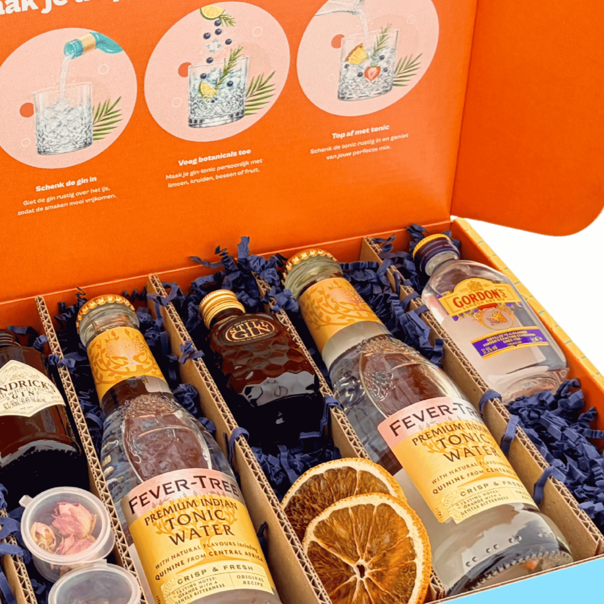 Hendricks Still Gin Gordons Gin-Tonic Giftbox open